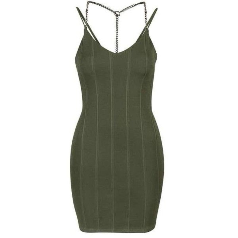 Topshop Green Party Dress